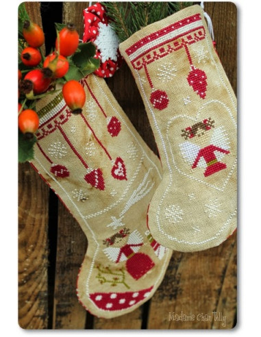 Angels Christmas stocking. Madame Chantilly 250